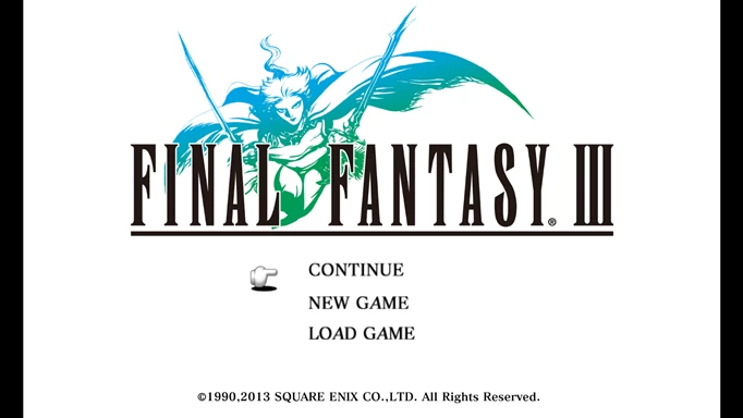 the title screen of Final Fantasy III