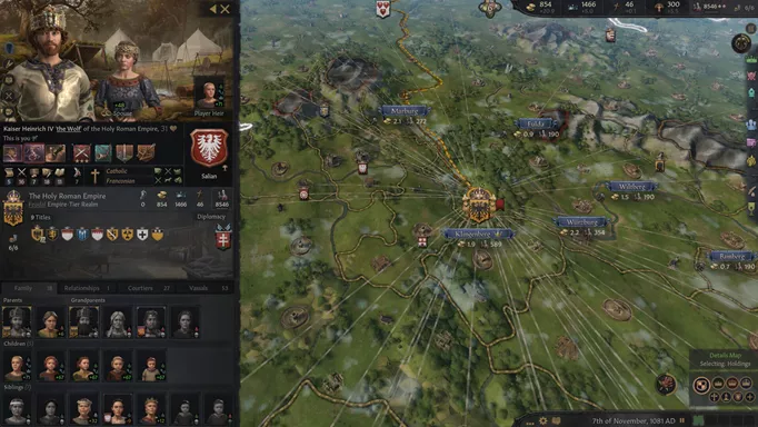 gameplay of Crusader Kings 3, one of the best strategy games like Total War PHARAOH