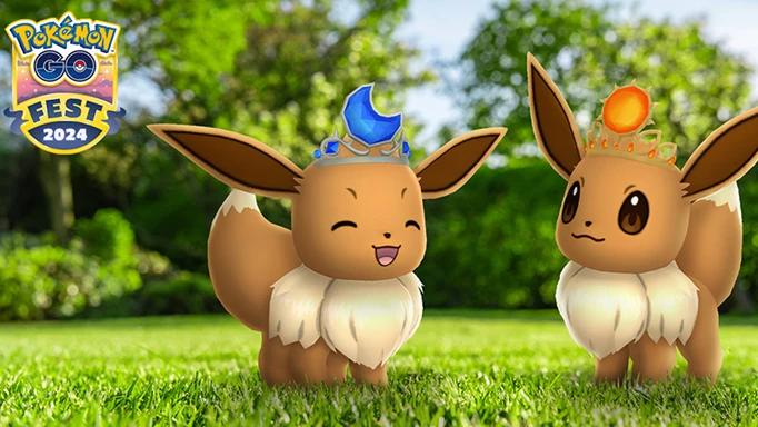 Costumed Eevee in Pokemon GO Fest 2024