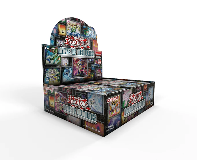 Yu-Gi-Oh Maze of Memories packs in a box