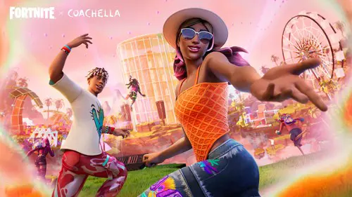 Key art of the Fortnite and Coachella collaboration