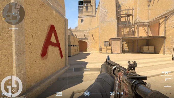 Example of a wide swing where peeker's advanatge would come into play in CS2