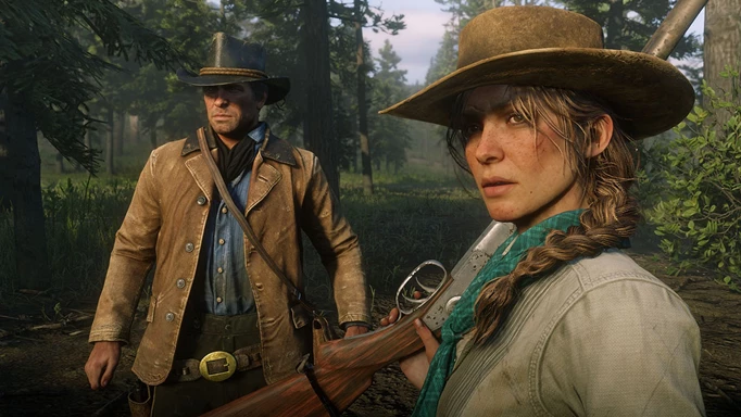 Arthur and Sadie in Red Dead Redemption 2