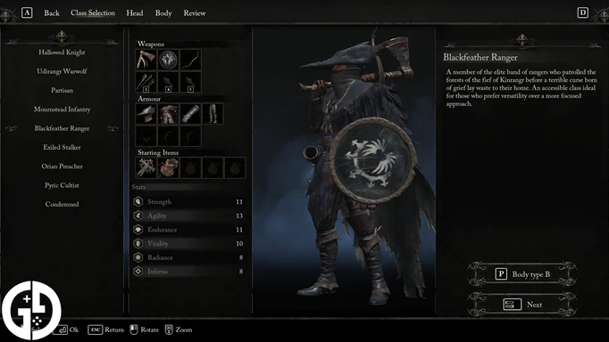 Blackfeather Ranger class in Lords of the Fallen