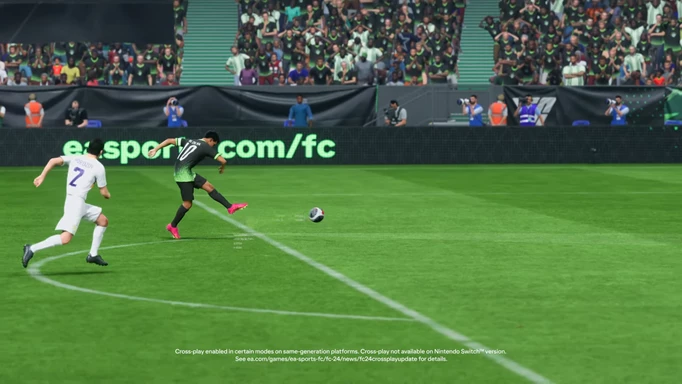Image of a player shooting the ball in EA FC 24