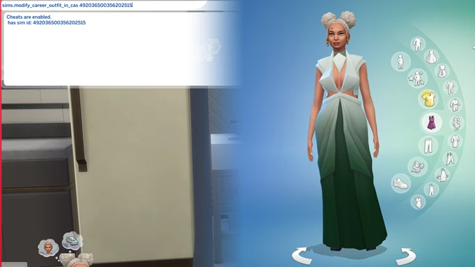 One of the work outfits you can change to in the sims 4