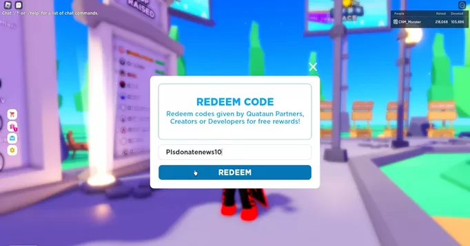 Pls how to redeem donate codes.