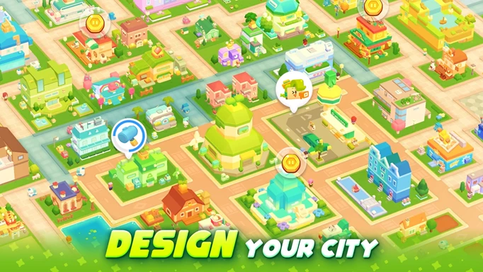 BRIXCITY key art with text "design your city"