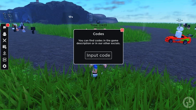 Redeeming a code in Korblox & Headless Hangout
