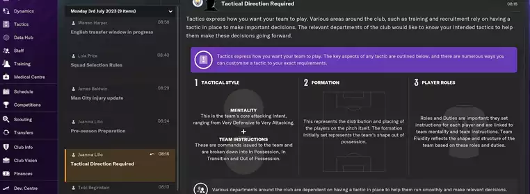 Best formations & tactics to use in Football Manager 2024