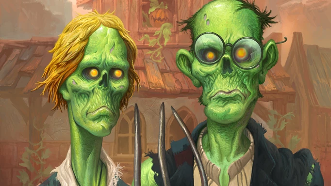 The art from the new Maw and Paw card coming to Hearthstone in Patch 28.0