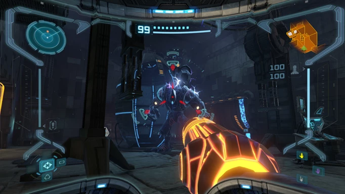 Metroid Prime Remastered Screenshot Showing Combat