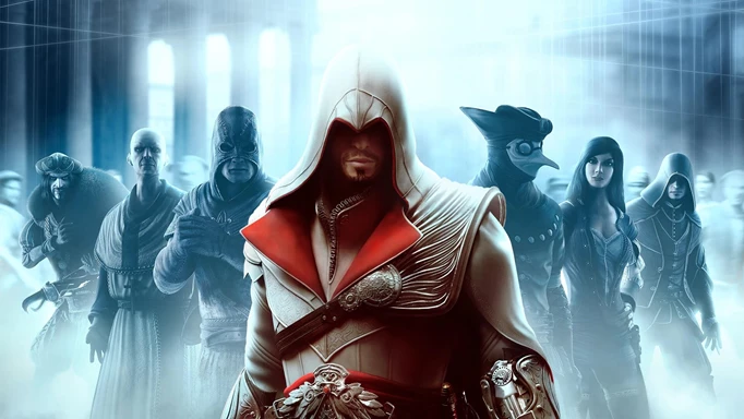 The key art for Assassin's Creed Brotherhood.