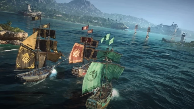 Ships on the sea in Skull and Bones