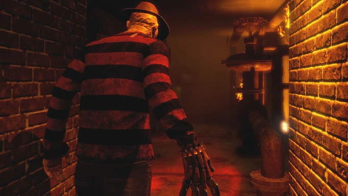 Freddy Krueger stalks his pray in Springwood, one of the maps in Dead by Daylight