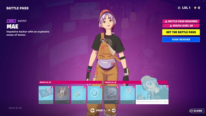 Mae outfit skin in Fortnite Chapter 4 Season 4 Battle Pass