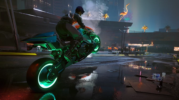 an image of a vehicle in Cyberpunk 2077, one of the best games like Fallout to play in 2023