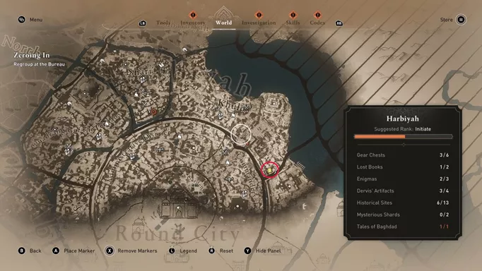 image of the Assassin's Creed: Mirage 'A Holy Hoard Enigma' location