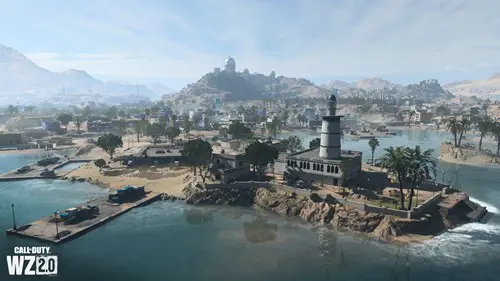 Al Mazrah dock and coast