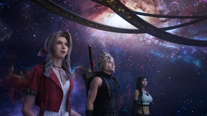 Final Fantasy 7 Rebirth Aerith, Cloud, and Tifa