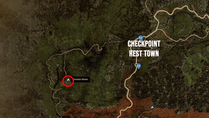 The second location of the Sphinx marked on the DD2 map