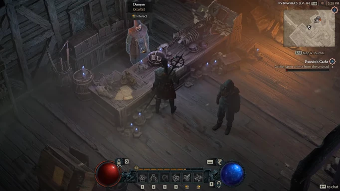 an image of the Occultist, where you can use Fiend Roses in Diablo 4