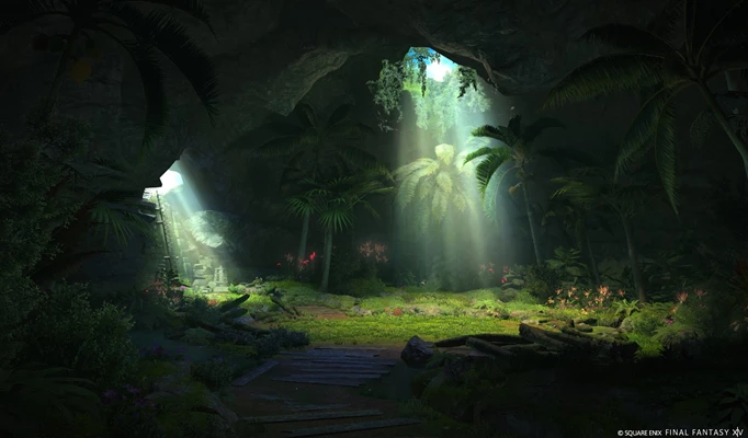 Image of a dungeon in the Final Fantasy XIV Dawntrail expansion