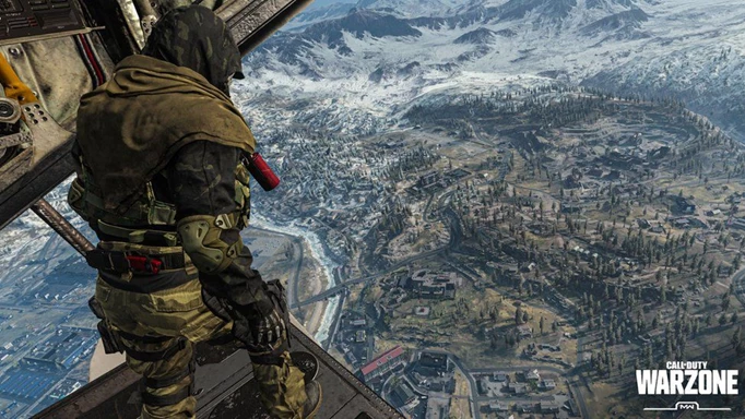 Call of Duty Warzone player looking over map