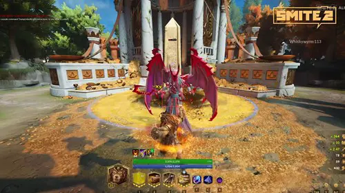 Anhur fighting the Ancient Fury in SMITE 2