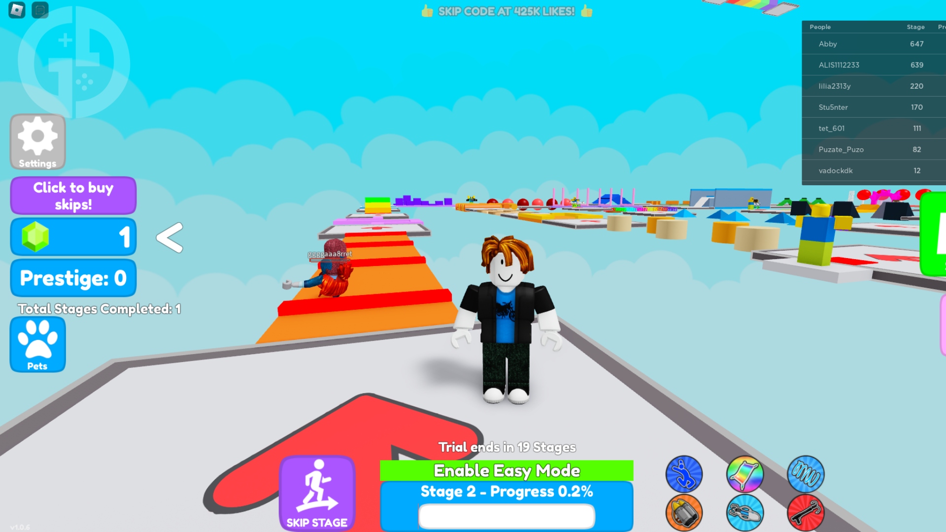 Mega Easy Obby 🌟 825 Stages! - Roblox