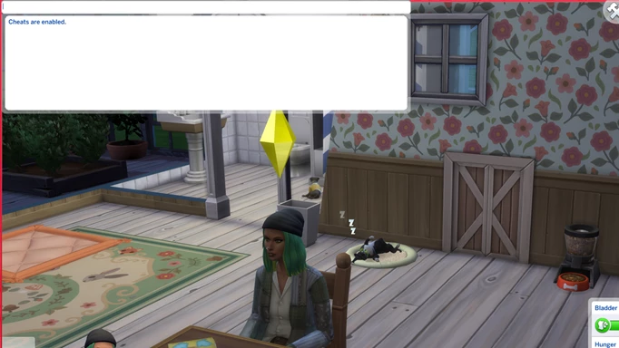 Cheat window in The Sims 4