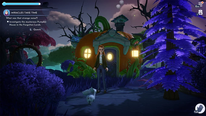 Pumpkin house in Disney Dreamlight Valley, where you'll need to go to unlock Fairy Godmother