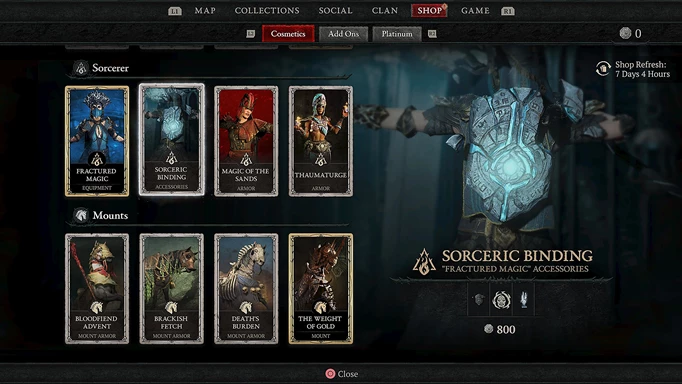 Sorcerer and mount items in Diablo 4 this week