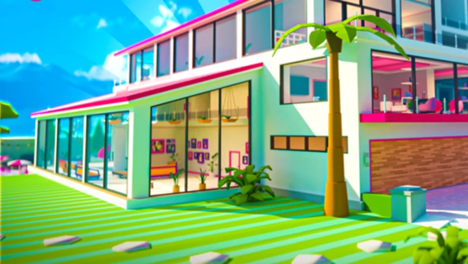 A Barbie dreamhouse from Barbie tycoon.