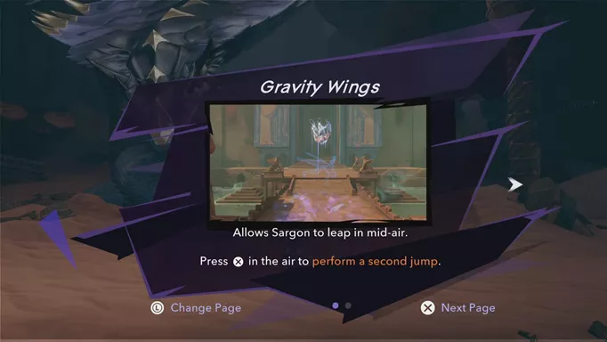 Image showing the Gravity Wings in Prince of Persia Lost Crown