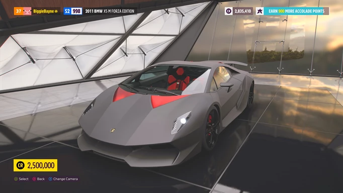 A grey Lamborghini Sesto Elemento