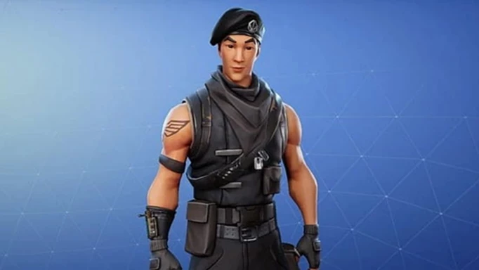 key art of the Special Forces skin, one of the rarest skins in Fortnite