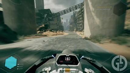 Ghostrunner 2 Riding The Bike Through Ruins