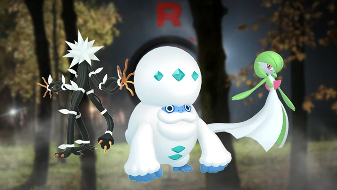 Xurkitree, Galarian Darmanitan, and Gardevoir in Pokemon GO