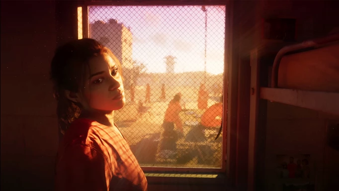 Lucia in her prison garb in the trailer for GTA 6.