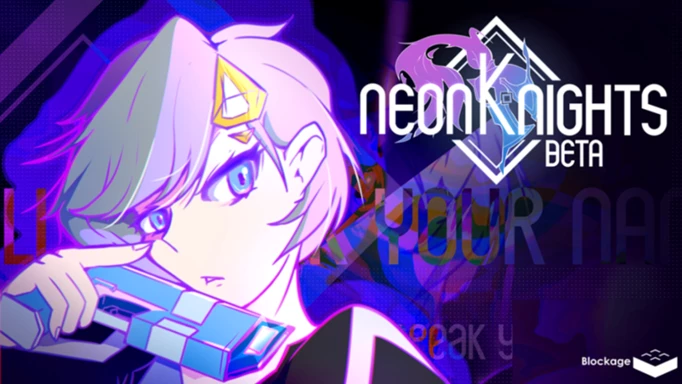 The neon Knights protagonist on the beta cover