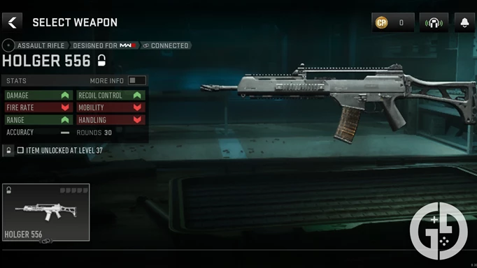 The Holger 556 Assault Rifle in Warzone Mobile