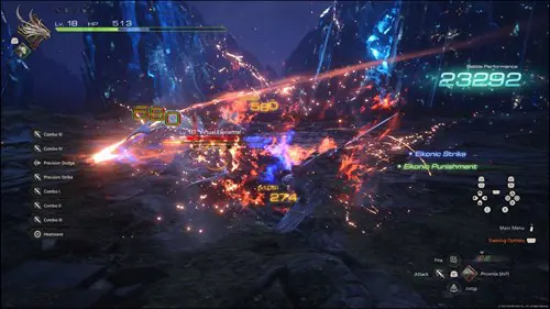 A staggered enemy damaged with an Eikonic Ability in Final Fantasy 16