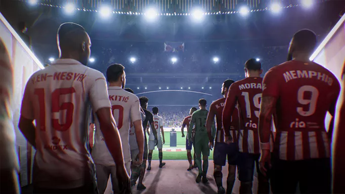 Image of players walking out the tunnel in EA FC 24