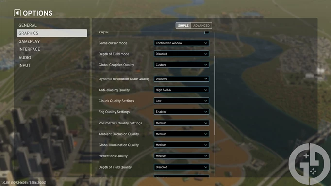 Image of the best graphics settings in Cities Skylines 2