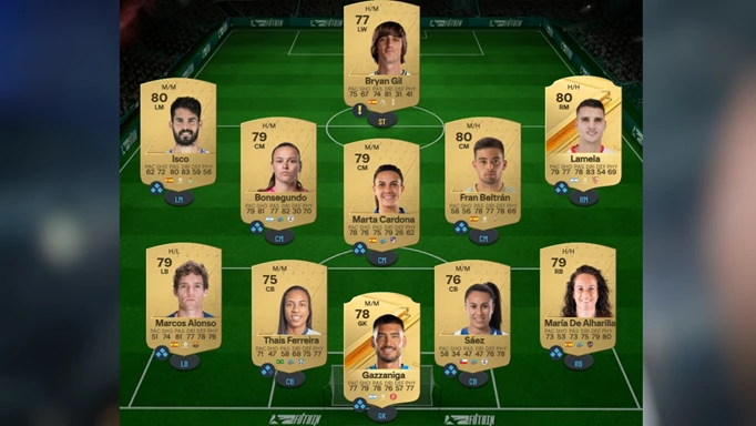 Image of Advanced League and Nation Hybrid SBC cheapest solution in EA FC 24
