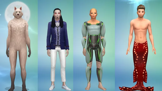 Screenshots from The Sims 4 Stand Still in CAS mod