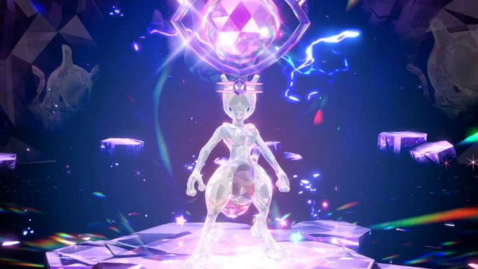 The 7-Star Mewtwo Tera Raid boss, which can be found via the black crystals