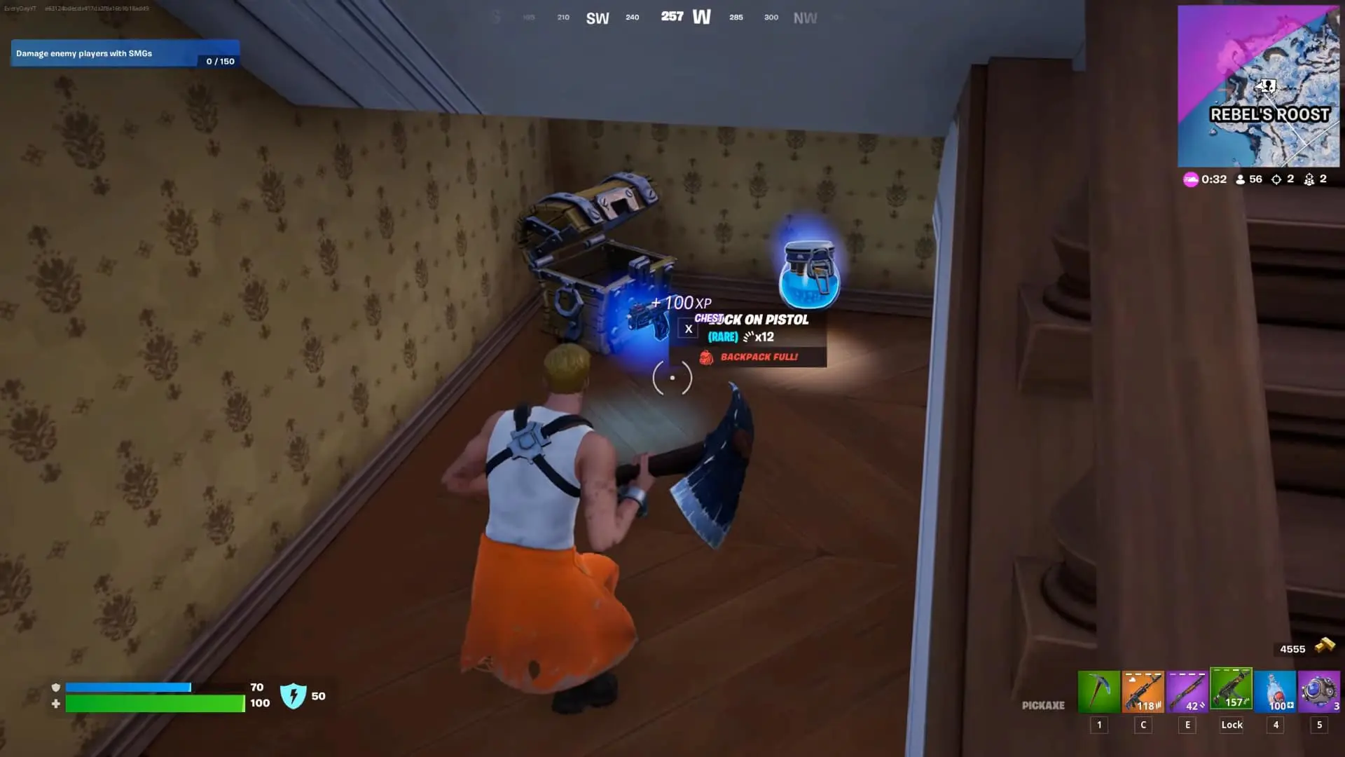 A Lock-On Pistol in Fortnite Chapter 5 Season 1