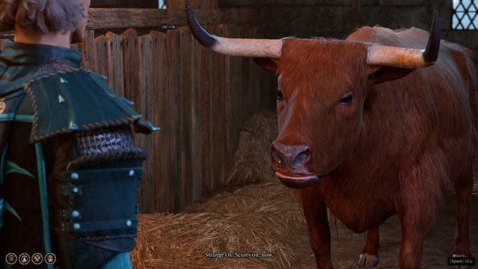 an image of the Strange Ox in Baldur's Gate 3 Act 2